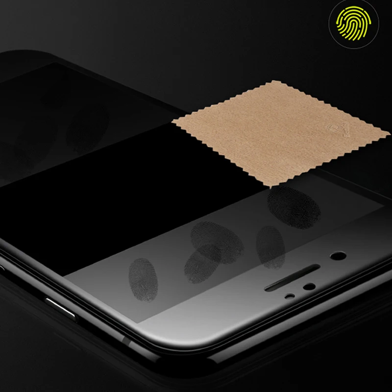 Закаленное стекло 7D для iPhone 7 6 8 Plus защитное из углеродного волокна X XS 6S с