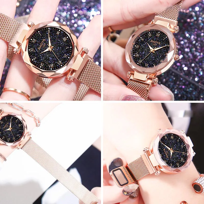 Женские часы 2019 Модные Простые магнитные кварцевые люксовый бренд montres femmes zegarek