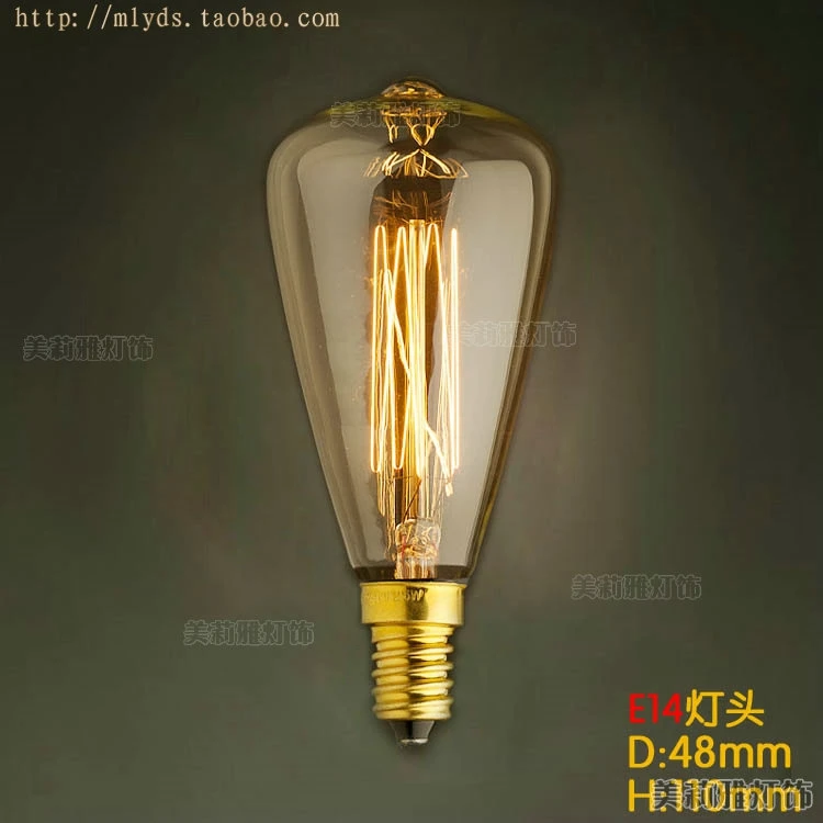 Лампа Эдисона в стиле ретро E27 40 Вт 2 шт.|ampoules decoratives|edison lamp retrobombillas vintage |