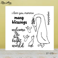 zhuoang many wishes naughty swan clear stamps for diy scrapbookingcard makingalbum decorative silicone stamp crafts
