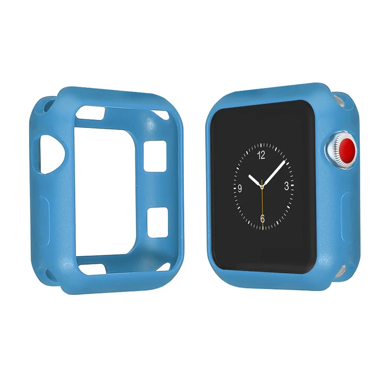 Силиконовый чехол для Apple Watch 38/40/42/44 мм полное защитное покрытие Iwatch Series 4 3 2 1 часов