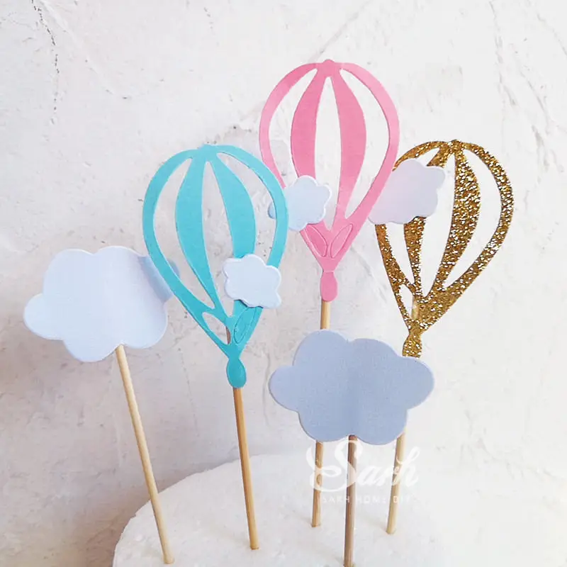 Balloons cloud set Поцелуй влюбленных украшения счастливый день рождения для мальчиков и девочек торт Топпер для детей на День святого Валентина Свадебная вечеринка поставки выпечки подарки - Цвет: Balloons cloud set