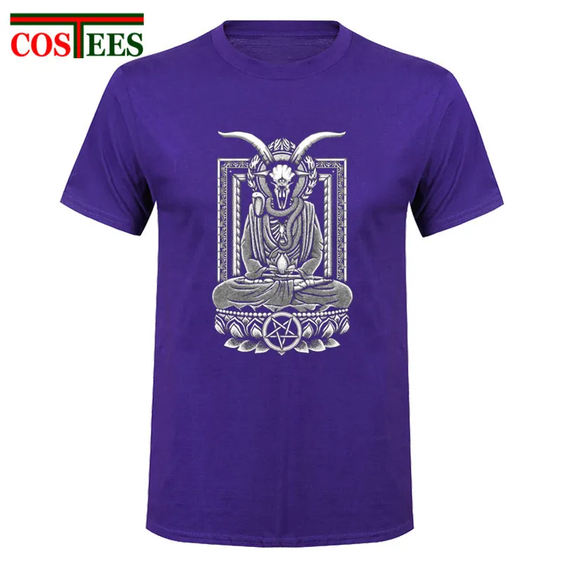 Фото XS-3XL Baphomet Nirvana белая мужская футболка с полутонами забавная baphomet одежда короткими XS-3XL Baphomet Nirvana белая мужская футболка с полутонами забавная baphomet одежда короткими