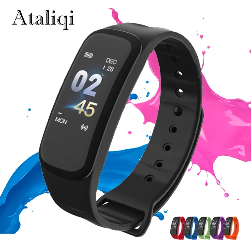 Смарт браслет Ataliqi C1Plus с цветным экраном фитнес трекер артериального давления
