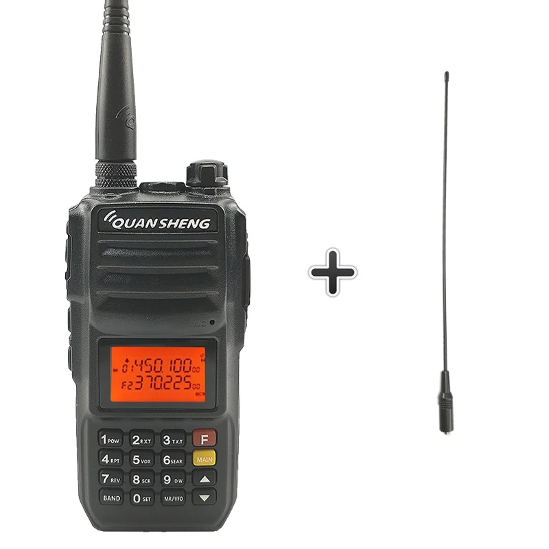 Add a 38cm antenna QuanSheng TG-UV2 Plus 10 Вт дальняя рация 10 км 4000 мАч Vhf Uhf двухдиапазонный длинный режим ожидания двухстороннее радио Amador трансивер - Цвет: Add a 38cm antenna