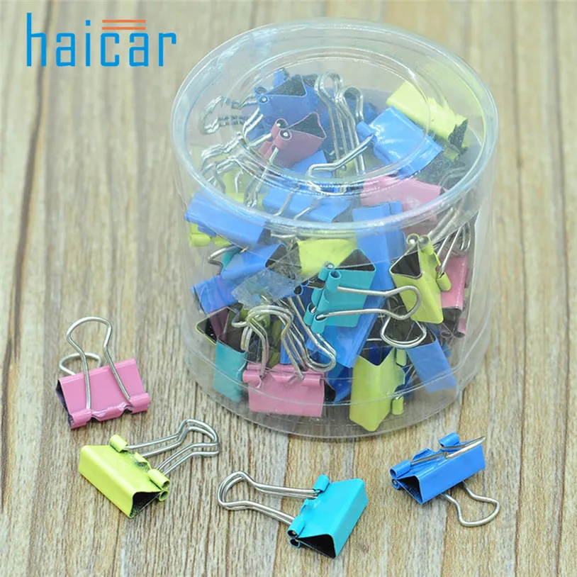HAICAR зажим для сумки 60x красочные металлические скрепки документов 15 мм офисные