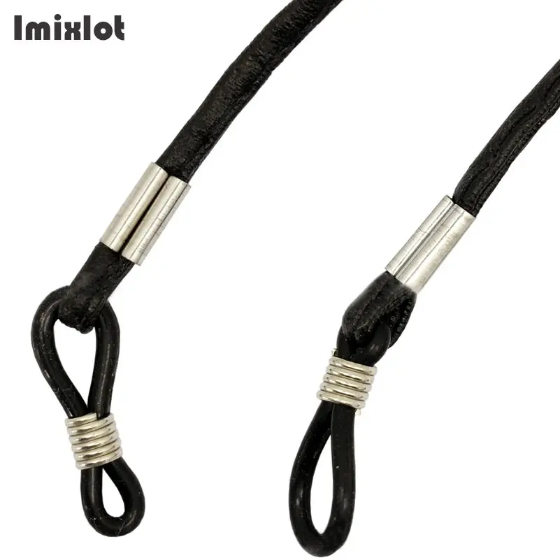 Imixlot 1 шт., очки, шнур, черный кожаный шнур, держатель для очков, солнцезащитные очки, очки, ремешок для шеи