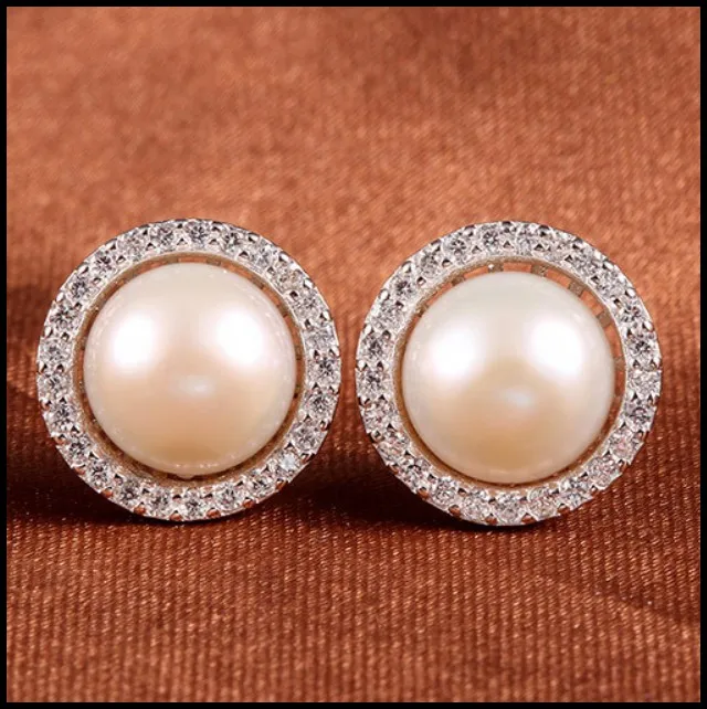 Дамская 925 твердые круглый перл CZ камень коты серьги для женщин|earrings punk|stone magnetsstone