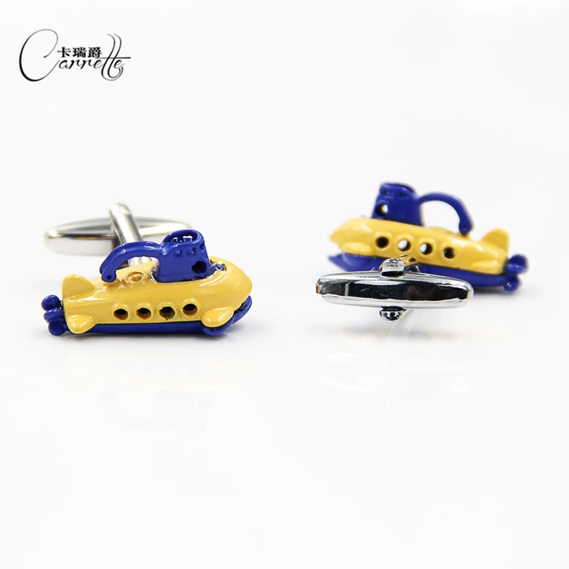 Новые запонки в стиле подводной лодки Carrette французские для рубашек с рукавами