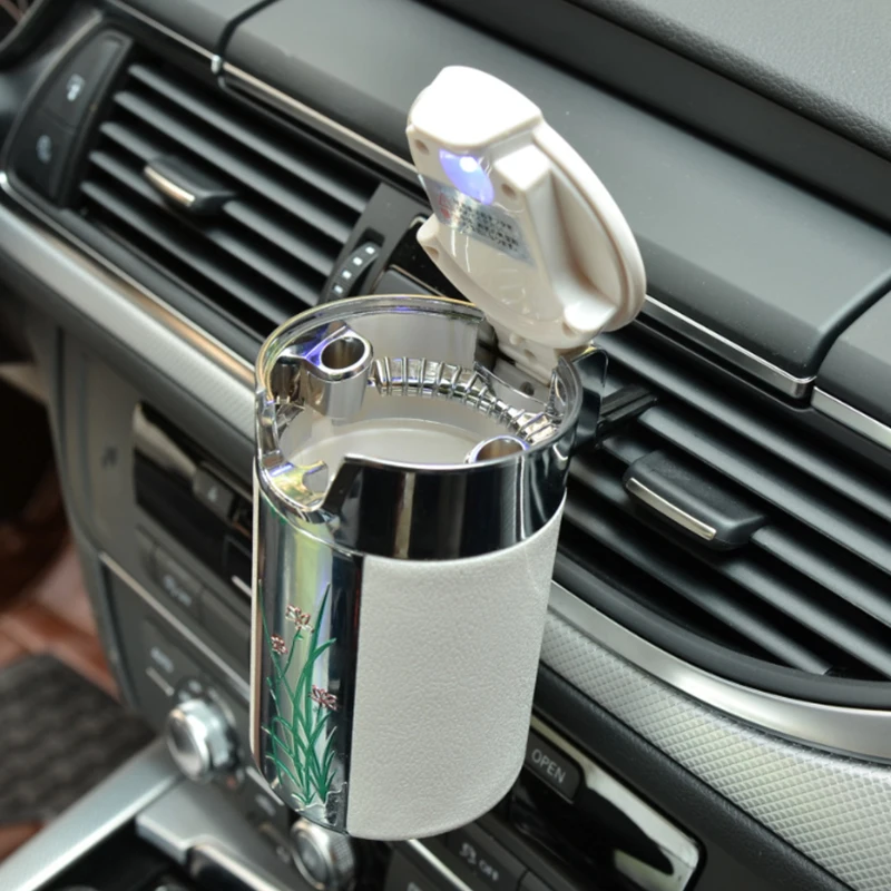 Роскошная автомобильная пепельница со светодиодной подсветкой для сигарет