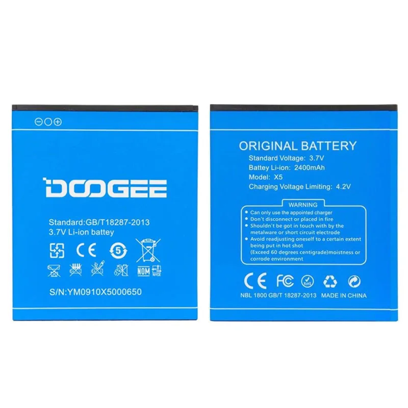 Оригинальный DOOGEE X5 Аккумулятор Для Pro Высокое качество Замена батареи литий