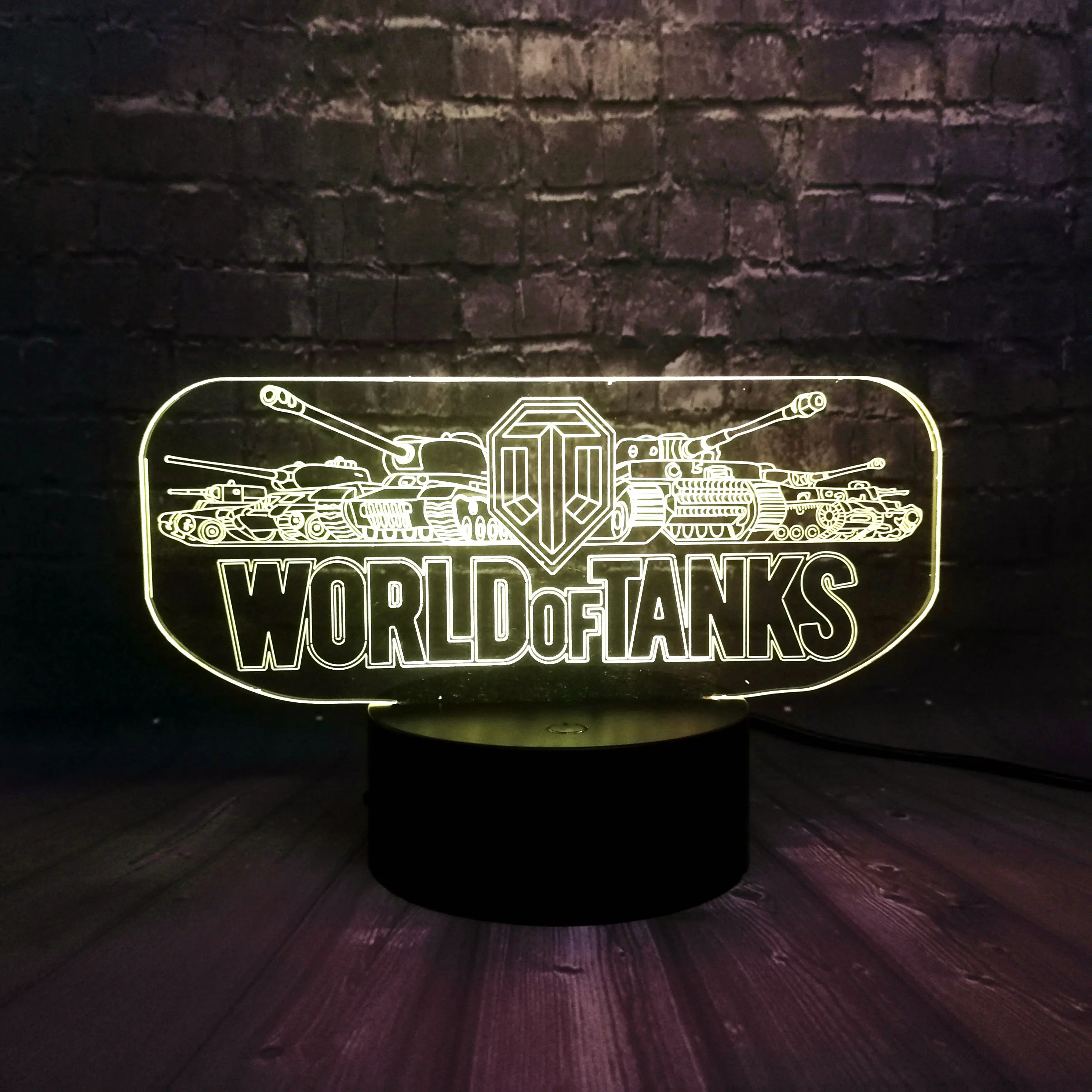 Горячая игра реквизит World Tank автомобиль Креативный светодиодный Декор для