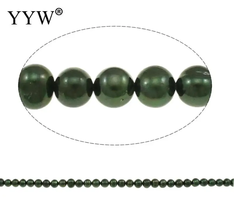 

9-10mm Potato Cultured Freshwater Pearl Beads For Making Diy Jewelry Bracelet Necklace Deep Green Per Approx 15 Inch Strand