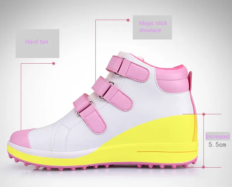 

Golf shoes for women ladies' magic stickers shoelaces high shoes waterproof sports shoes