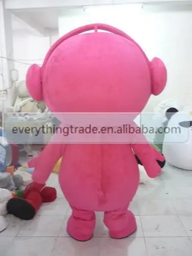Hot sale 2014 Adult cartoon character pink music doll Mascot Costume fancy dress party costumes adult size | Тематическая одежда и