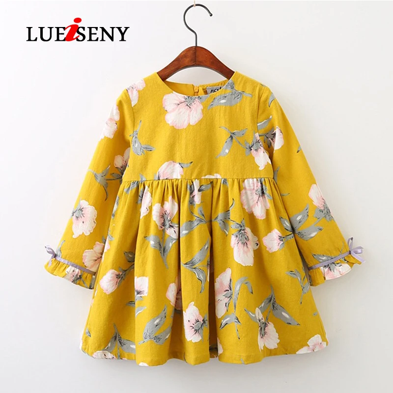 LUEISENY Girl Dress Summer 2019 Fashion Kids Dresses For Girls Long Sleeve Princess Baby Clothes | Детская одежда и обувь