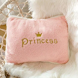 Pink long pillow Модные подушки в форме короны, звезды, сердца, Луны, облаков, полностью набитые плюшем, декоративная шаровая подушка с надписью, реквизит для девочек, кремовый, розовый, синий - Цвет: Pink long pillow