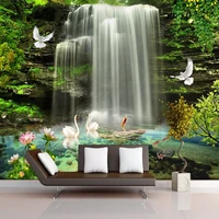 custom 3d photo wallpaper pictures beautiful waterfall large murals wall papers home decor living room bedroom papel de parede