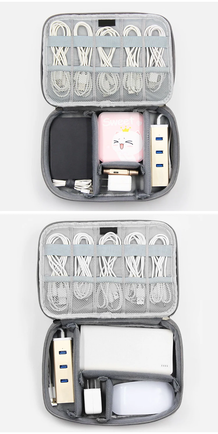 Дорожная Цифровая Сумка Портативные электронные аксессуары USB кабель зарядное устройство провода шнур питания для наушников гаджет Органайзер аксессуары чехол