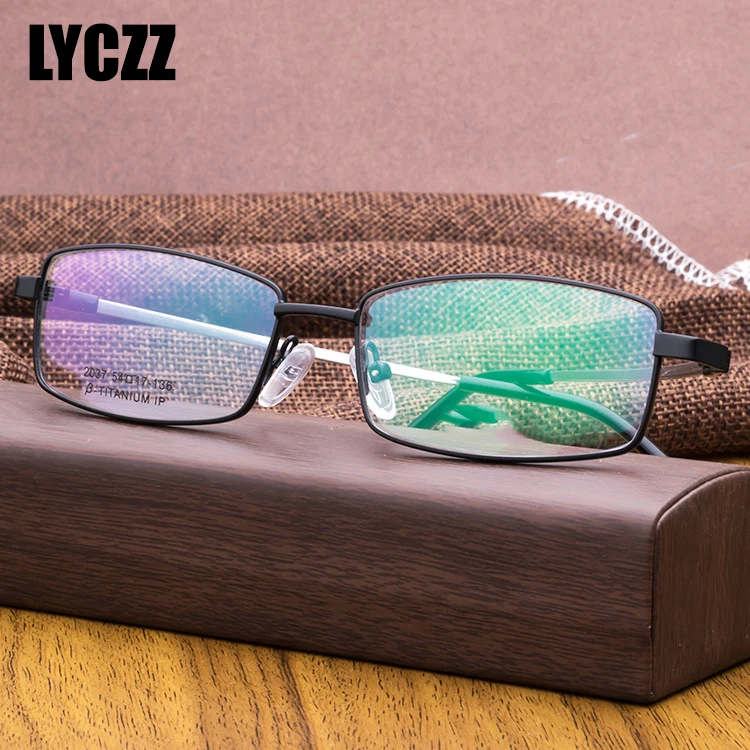 LYCZZ бренд титановый сплав оправа для очков 2019 Новая оптическая оправы мужские