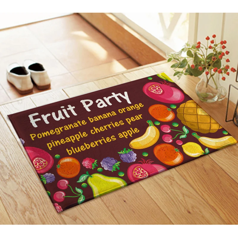 Ковры для домашнего декора прикроватные коврики с принтом фруктов Придверный