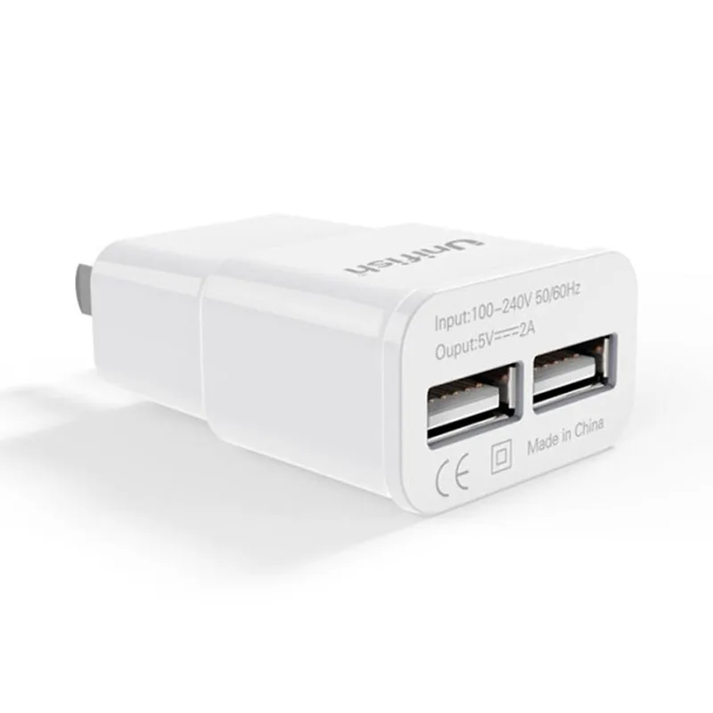 Unifish 5 В 2.0 Dual USB Зарядное устройство для телефона Портативный стабильный Быстрый