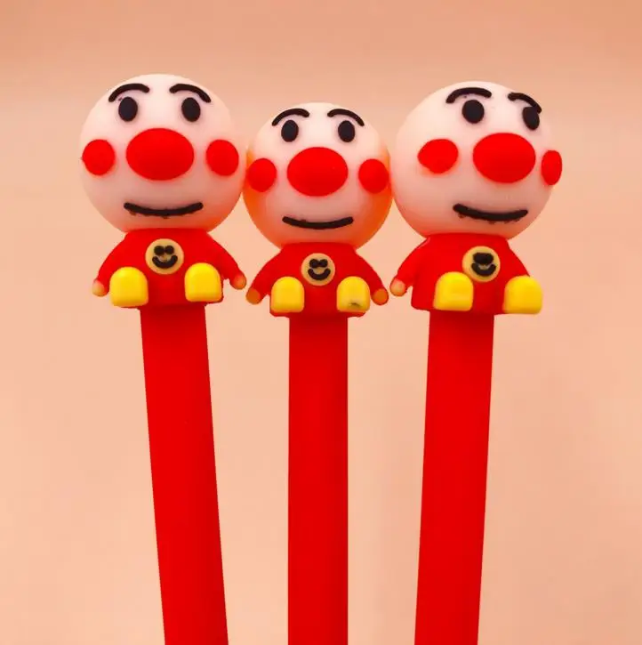 4 шт. Kawaii 0 5 мм черные чернила креативный японский мультфильм Anpanman гелевая