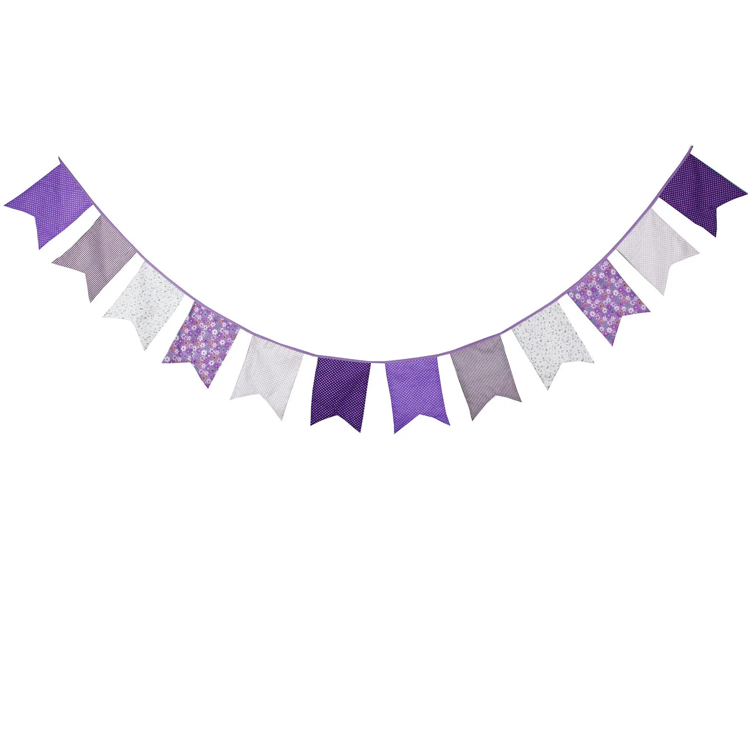 

3.2m 12 Flags Colorful Banner Cotton Bunting Banner Booth Props Photobooth Wedding Birthday Party Decoration Baby Shower