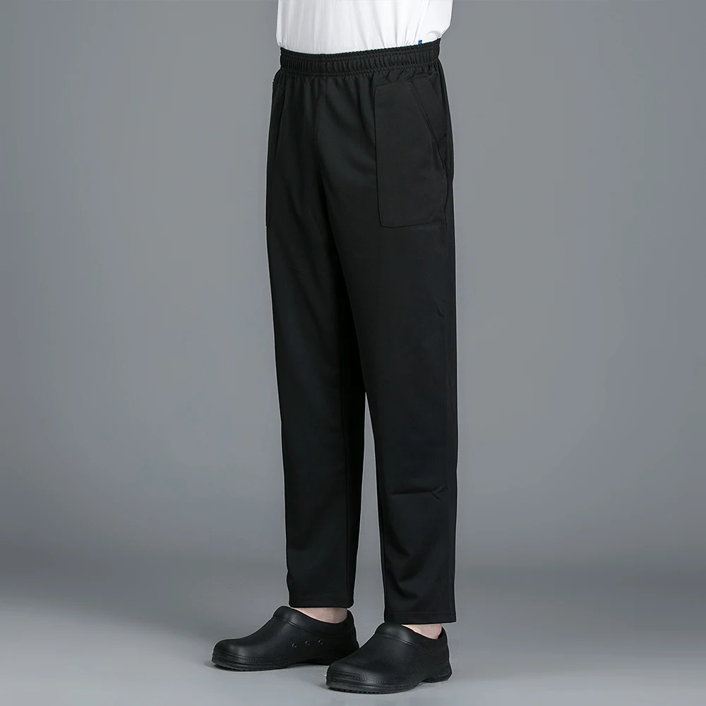 Штаны шеф повара с эластичным поясом оптовая продажа длинные брюки одежда для