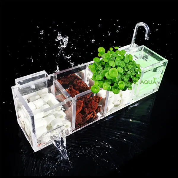 

Aquarium External Filter Box Fish Tank Filter Box with Water Pump Increase Oxygen Water Filter Mutifunctional Acrylic