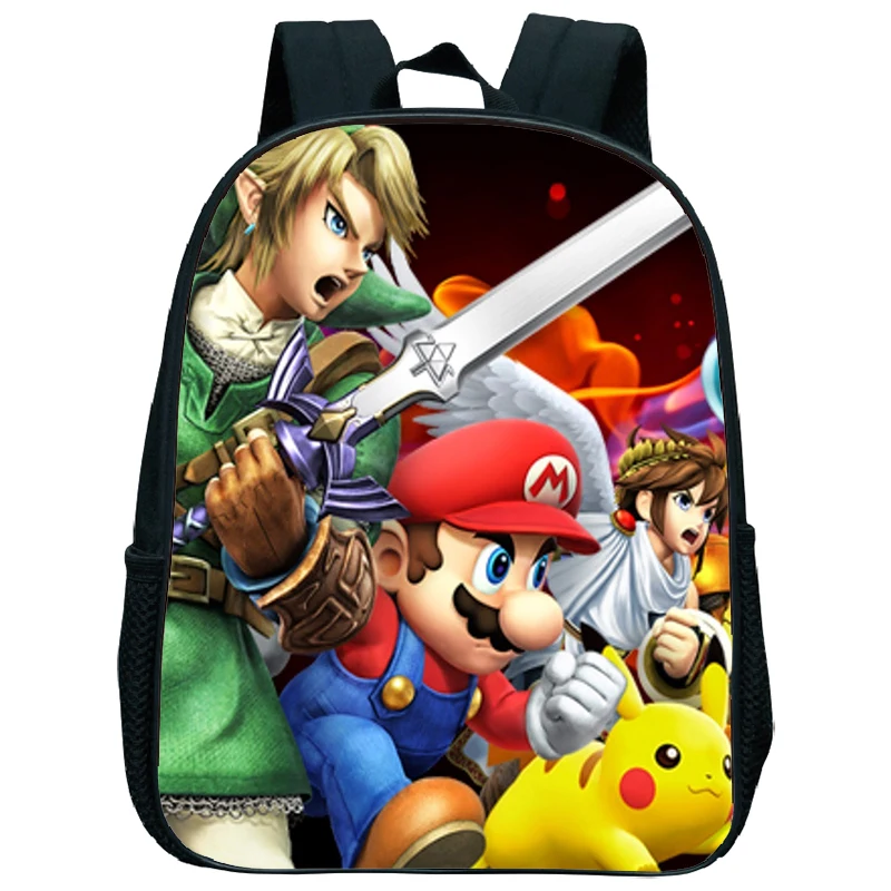 4 New Hot Super Mario Smash Bros Children School Bag Baby Small School Bags Kindergarten Schoolbag Cute Kids Backpacks Kawaii - Цвет: 4