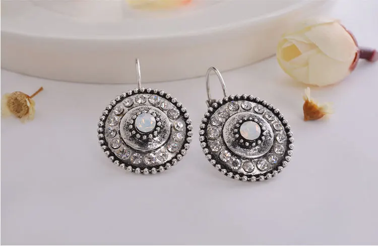 Этнические Винтажные серьги Bijoux простые Кристальные циркониевые бусины