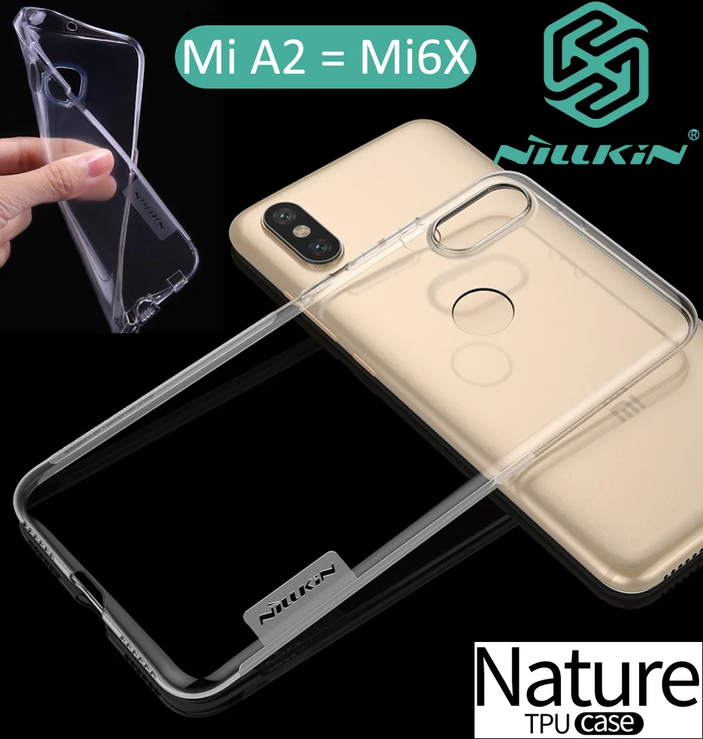 Nillkin Nature Transparent Clear Case For Xiaomi Mi A2 Lite Mi6X Soft TPU Cover |