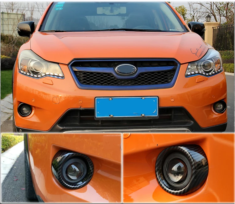 Для Subaru XV 2012 2013 ABS автомобильный передний бампер противотуманный светильник рамка крышка наклейка отделка автомобиля Стайлинг автозапчасти