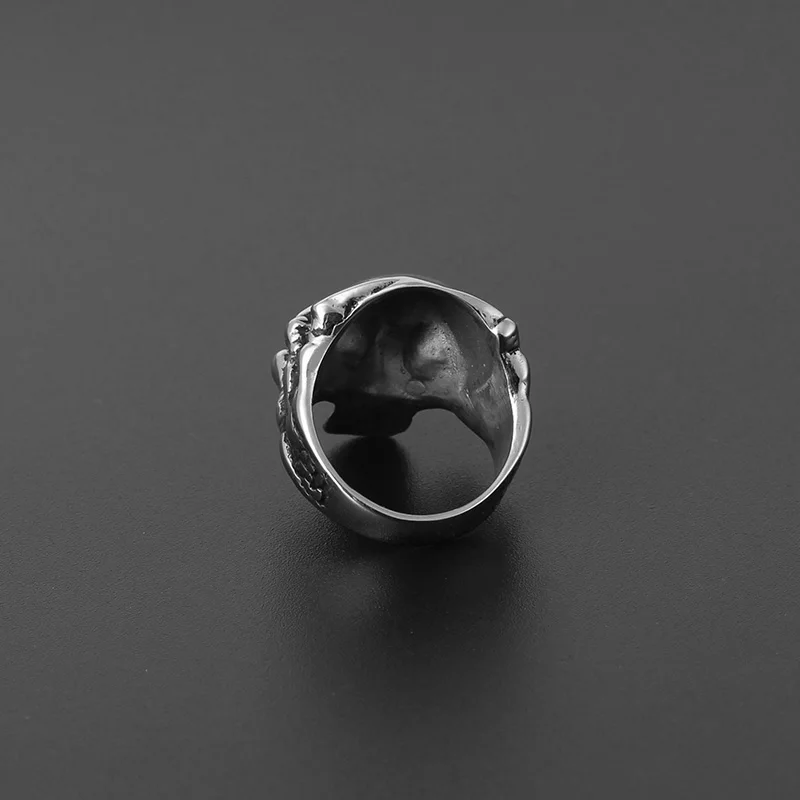 Новая мода Нержавеющая сталь кольца с черепом для Для мужчин серебро Цвет