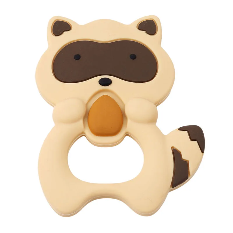 Детский силиконовый Прорезыватель для зубов в форме енота | Мать и ребенок