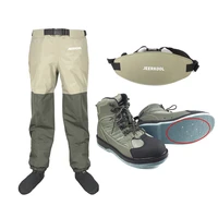waders fly fishing shoes nails felt sole waist pants belt clothes waterproof hunting suit wading upstream boots leaking water