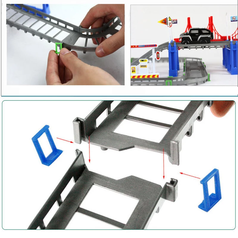 Kitoz Мега набор гоночных треков Diecasts игрушечный автомобиль рельсовый дорожный