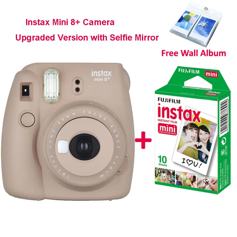 4 цвета Fujifilm Instax Mini 8 Plus камера + 10 шт. Fuji белая пленка для мгновенного мини 9 70 25 фото