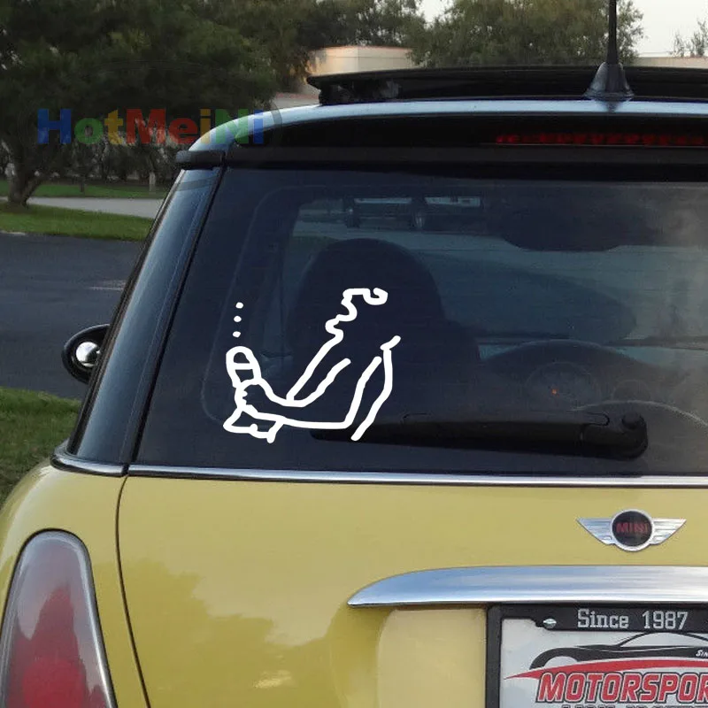 Мастурбирующая Виниловая наклейка для автомобиля забавная шутка пенис оргазм