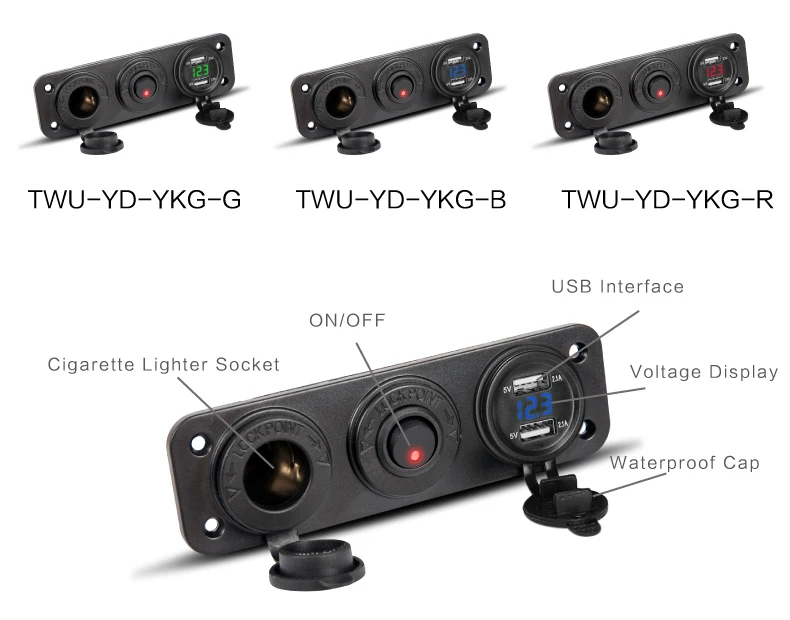 12/24V 5 V/4.2A автомобиля Зарядное устройство мотоцикл Plug Dual USB адаптер+ Напряжение+ гнездо для автомобильного прикуривателя сигареты Зарядное устройство с переключателем