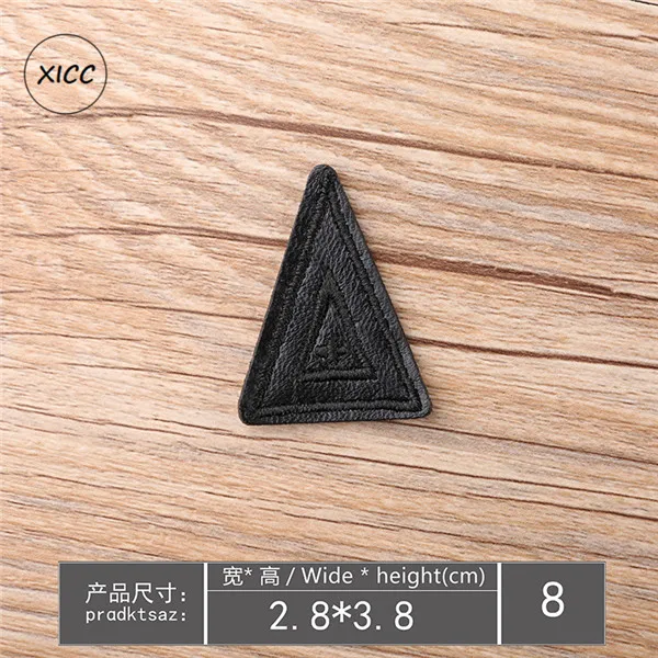 1pc 1-5 Черные нашивки из искусственной кожи с вышивкой, нашивки с изображением звезд, полосатые наклейки с вышивкой для одежды, обуви, брюк, сумок, значков с аппликацией - Цвет: 1pc 1-5