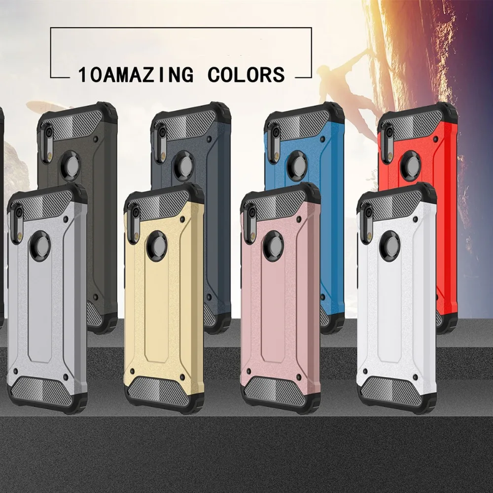 For Huawei honor 8A 8C Play Durable Armour PC+TPU Phone Case sport soft silicon edge cover ShockProof case for Honor 8X 8XMAX |