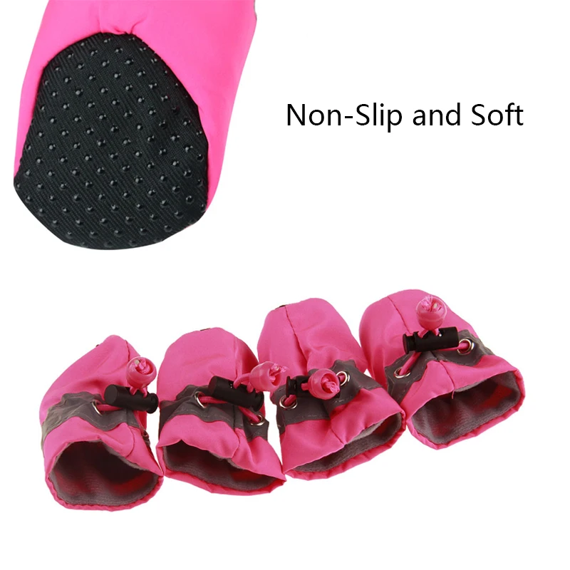 4 шт. Новая Водонепроницаемая Обувь для собак Нескользящие непромокаемые зимние