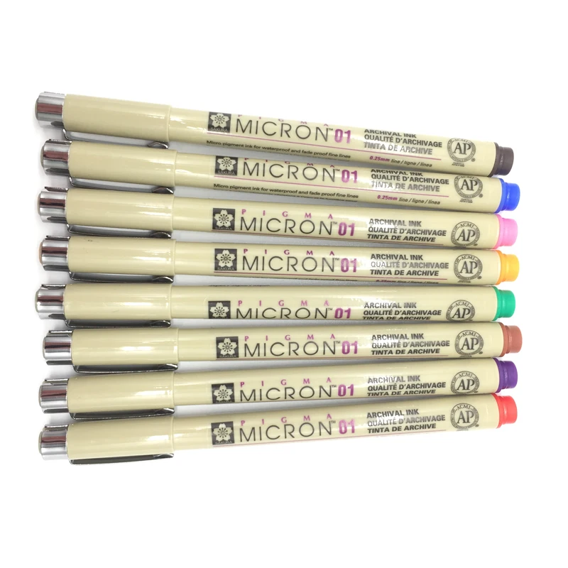 Набор из 8/14 цветов s SAKURA Pigma Micron ручка для рисования 0 25 мм 45 цветные линии маркер