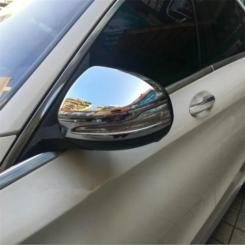 

WELKINRY car auto cover styling For Benz E-Class 2016 2017 2018 ABS chrome side wing fender rearview door back mirror cap trim