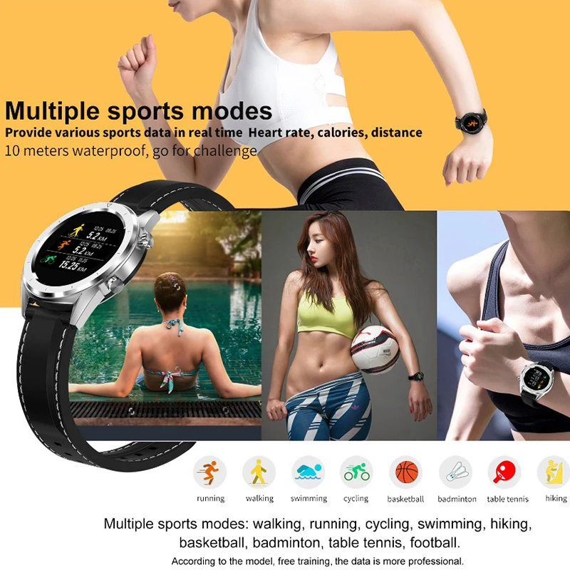 FocuSmart 2019 DT28 спортивные Смарт часы IP68 Водонепроницаемый фитнес трекер монитор