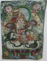 la golden silk embroidery thangka tibet and nepal exorcism peace and wealth