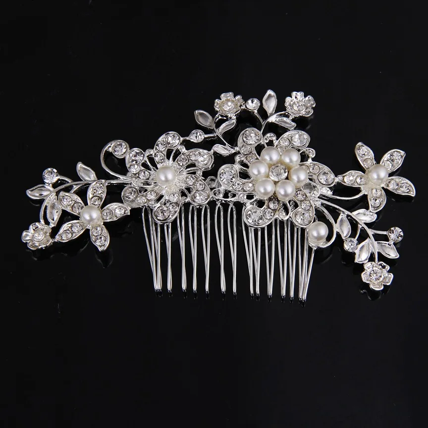 KMVEXO Vintage Style Wedding Bridal Hair Comb Accessory Crystal Simulated Pearl Combs Jewelry | Украшения и аксессуары