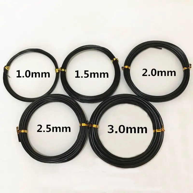 Крафт проволока алюминиевая черная оптовая продажа для бонсай Смешанный Размер 5